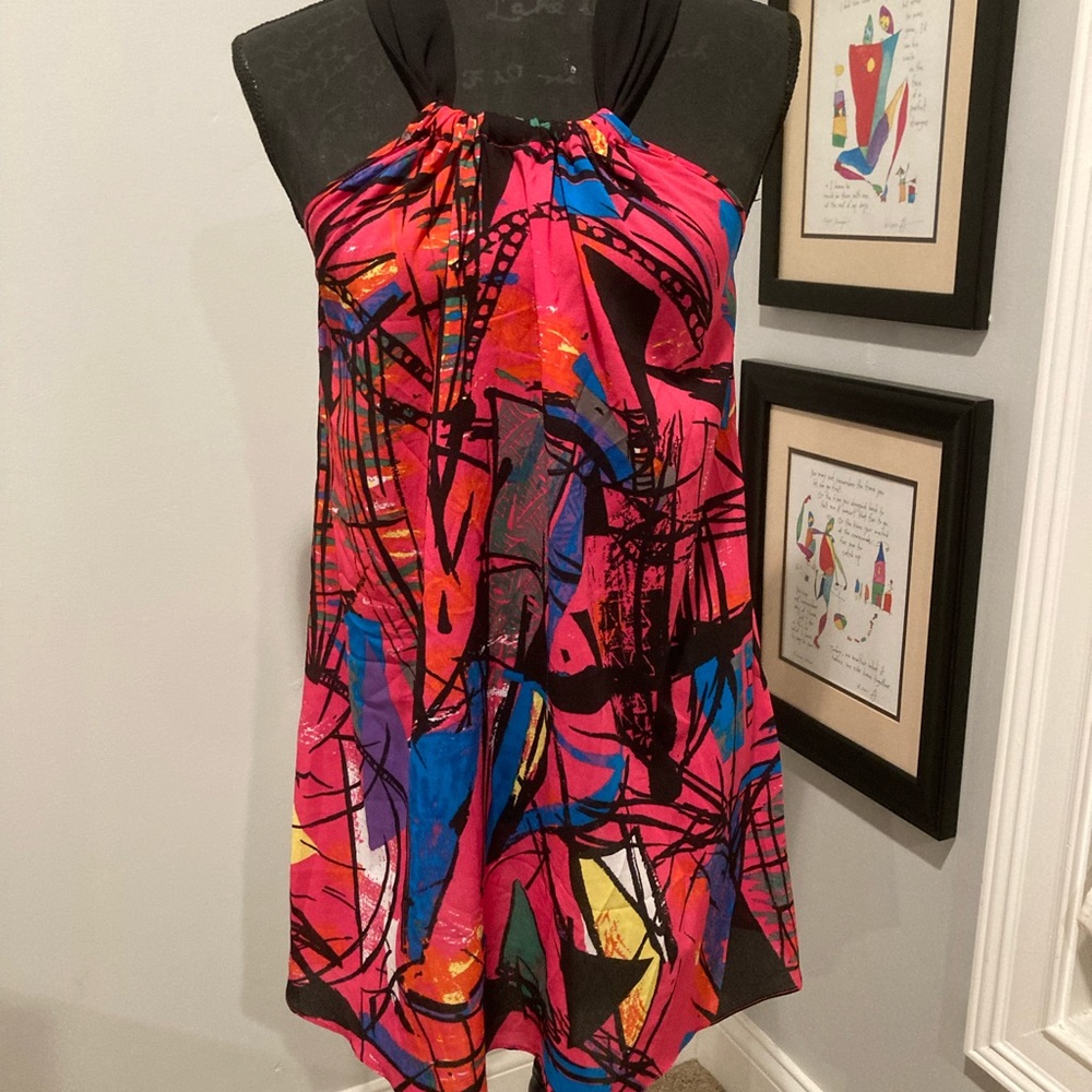 BB Dakota Pink Print Mini Dress - Size S